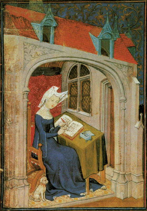 Christine de Pizan reading